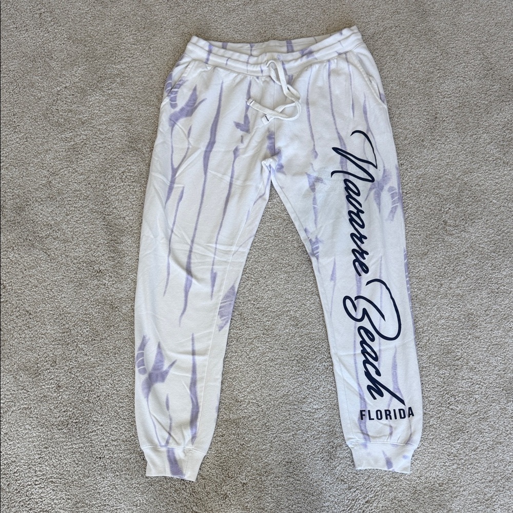 Navarre Beach Florida Lavender Tie-Dye Joggers